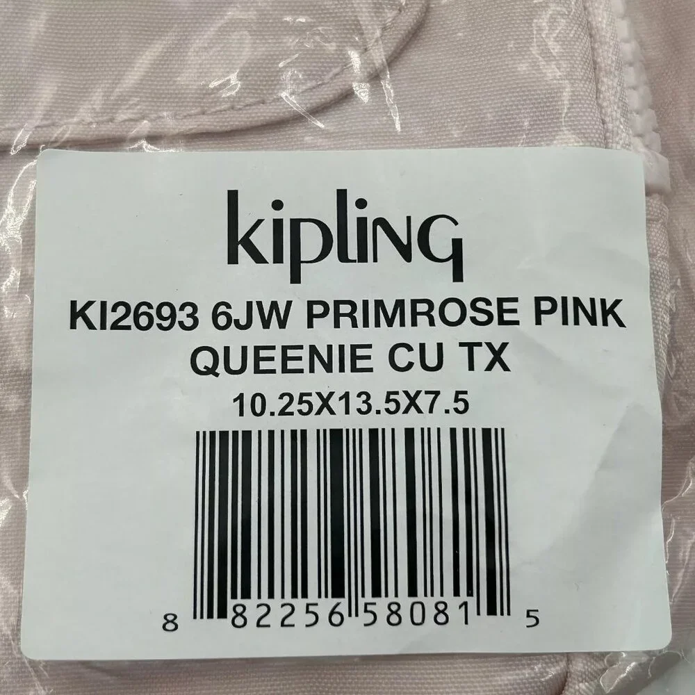 Kipling Nylon Queenie Backpack Light Pink K12693 6JW Adjustable Straps‎